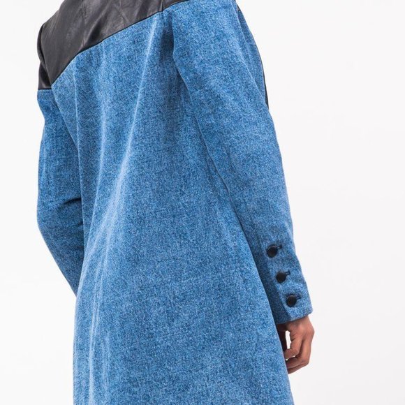 ByEgreis Denim and Leather Blazer Size XL - Picture 3 of 4